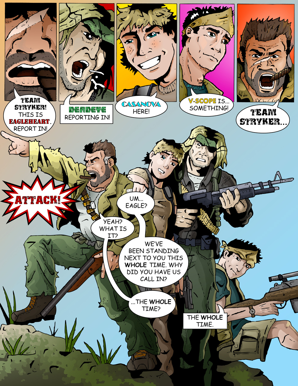 MISSION 001: PAGE 01 “TEAM STRYKER ATTACK!”