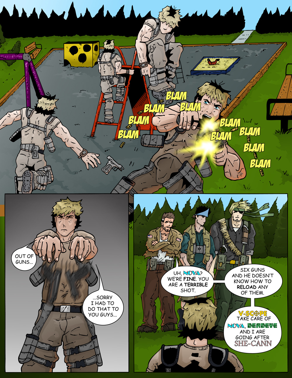 MISSION 002: PAGE 13 “OUT OF GUNS”